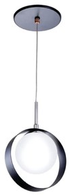 Pendente Aro 10X23X10Cm Metal E Globo Ø10Cm 01Xg9 |Old Artisan Pd-5515 (CHAMPANHE, FOSCO (BRANCO))