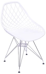 Cadeira Kaila Base Cromada – Branco