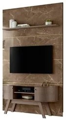 Painel para TV 65 Pol com Rack Bancada 154cm Tyrone M01 Imperial/Sépia