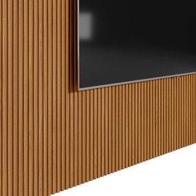 Painel para TV até 75 Polegadas Ripado Marisa Nature Fosco 258x250 cm L04 - D'Rossi