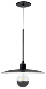 Pendente Eclisse Ø33X37Cm Disco Curvo Metal Alumínio 1Xe27 - Old Artis... (CAFÉ)