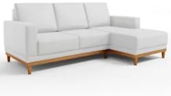 Sofá 3 Lugares 200cm Living Com Chaise Direito Sala de Estar Kayrós D0