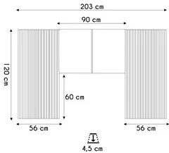 Cabeceira Cama Box Solteiro 88cm Dubai Nature/Linho Cinza    - VLR MÓV