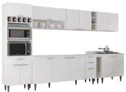 Armário de Cozinha CP07 Para Pia 180cm Pérola Z34 Branco    - Mpozenat