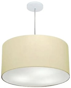 Lustre Pendente Cilíndrico Vivare Md-4215 Cúpula em Tecido 55x30cm - Bivolt