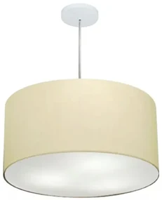 Lustre Pendente Cilíndrico Vivare Md-4215 Cúpula em Tecido 55x30cm - Bivolt