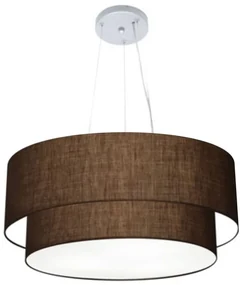 Pendente Cilíndrico Café MJ-4171 Para Mesa de Jantar e Estar