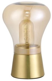 Luminaria De Mesa Metal Vidro Bead - DOURADO / CHAMPAGNE