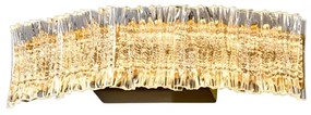 Arandela Led Metal Dourado 9w 3000k Crown