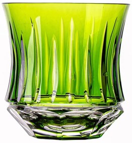 Copo de Cristal Lapidado Artesanal P/ Whisky Verde Claro  Verde Claro - 66