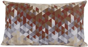 Capa almofada LYON Veludo estampado Triangulo Terracota 30x50cm