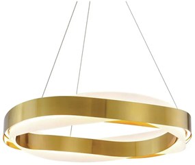 Pendente Harmony Ø65X10Cm Led 80W 3000K Bivolt Dourado Escovado - Usin...