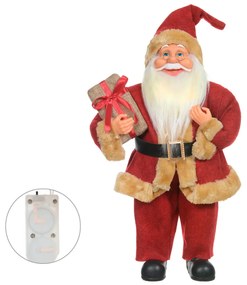 Papai Noel Decorativo com Led Vermelho e Bege 30x15 cm F04 - D'Rossi