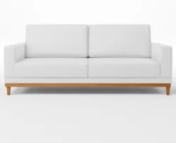 Sofá 2 Lugares 145cm Living Sala de Estar Kayrós D05 Sintético Branco