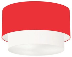 Plafon Para Banheiro Cilíndrico SB-3045 Cúpula Cor Vermelho Branco