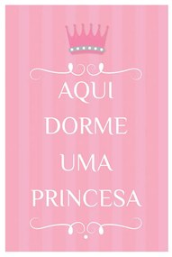 QUADRO PLACA DECORATIVA INFANTIL PRINCES