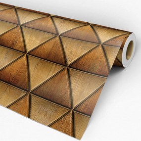 Papel de parede adesivo madeira triângulos