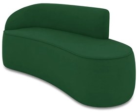 Sofá 2 Lugares Orgânico 140 cm Morgan Suede Verde D03 - D'Rossi