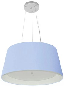 Lustre Pendente Cone Md-4144 Cúpula em Tecido 25x50x40cm Azul Bebê - Bivolt