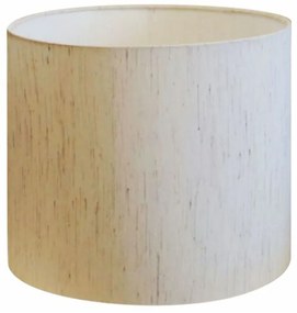 Cúpula em tecido cilíndrica abajur luminária cp-4999 50x45cm algodão crú - Linho Bege - Soquete Nacional 3,5cm