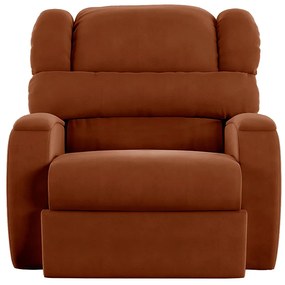 Poltrona do Papai Sala de Cinema Reclinável Kylie Manual Veludo Terracota G23