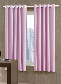 Cortina Corta Luz Pratika Rosa 260x170 cm