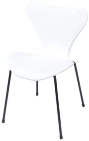 Cadeira Jacobsen Series 7 Polipropileno Branco com Base Metal - 55942 Sun House