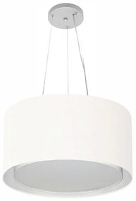 Lustre Pendente Cilíndrico Duplo Vivare Md-4123 Cúpula em Tecido 40x25cm - Bivolt