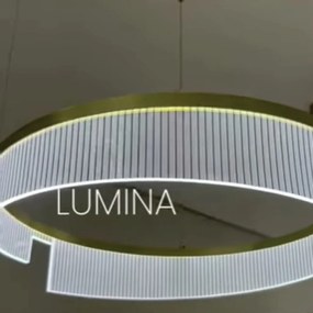 Pendente Lumina Ø50X10Cm Led 30W 3000K Bivolt Dourado - Usina Imports...