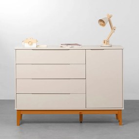 Cômoda Elfe 4 Gavetas e 1 Porta com Pés Square Mel – Areia Fosco