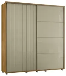 Guarda Roupa Casal 230cm Com 2 Portas Verbena Opala/Cumaru Z10 - Mpoze
