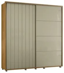 Guarda Roupa Casal 230cm Com 2 Portas Verbena Opala/Cumaru Z10 - Mpoze