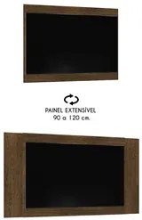 Painel para TV Suspenso 40 Pol Extensível 120cm Global Malbec - Incorp