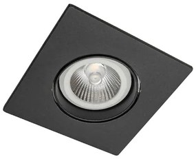 Plafon Embutir Par20 Quadrado Face Plana Recuado 50W - PRETO