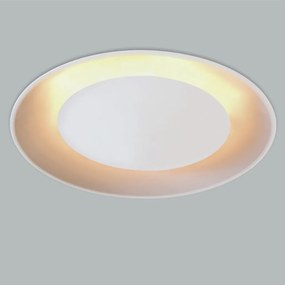 Luminária De Embutir Eclipse Curvo 6Xg9 Ø60X11Cm Metal | Usina 233/6 (BT - Branco Texturizado + BR-F - Branco Fosco)