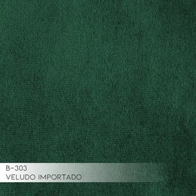 Poltrona Decorativa Kitana Pés Madeira Giratório Veludo Verde G15 - Gran Belo