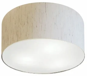 Plafon Para Sala de tv Cilíndrico TV-3048 Cúpula Cor Linho Bege