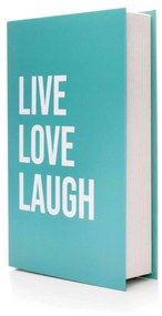 Caixa Livro Decorativo Verde "Live Love Laugh Verde" 27x17x5 cm - D'Rossi