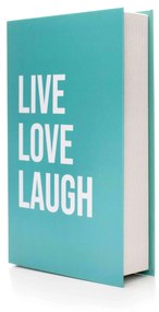 Livro Decorativo de Papel  Verde "Live Love Laugh Verde" 27x14x5 cm - D'Rossi