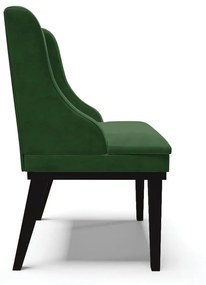Kit 10 Cadeiras de Jantar Liz Suede Base Fixa Madeira Preto - D'Rossi - Verde