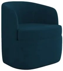 Kit 2 Poltronas Giratória Decorativa para Sala Dandara Z08 Veludo Azul