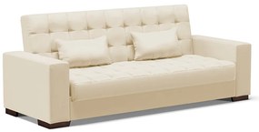 Sofá Cama Casal 3 Lugares 210cm Lisboa Corino D03 - D'Rossi - Bege