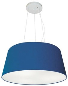 Lustre Pendente Cone Vivare Md-4048 Cúpula em Tecido 21/50x40cm - Bivolt - Azul-Marinho - 110V/220V