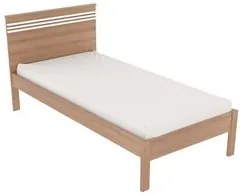 Cama de Solteiro Madeira CM8010 Amêndoa/Branco - Tecno Mobili