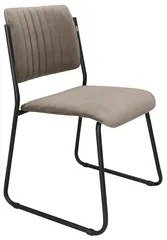 Cadeira Estofada Lunis Veludo 401 F02 Cappucino - Mpozenato