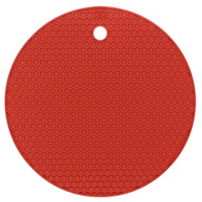 Descanso De Panela Redondo De Silicone Vermelho 18Cm - Lyor