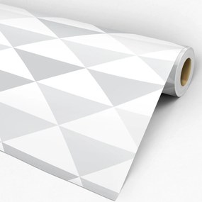 Adesivo geométrico triângulo cinza e branco