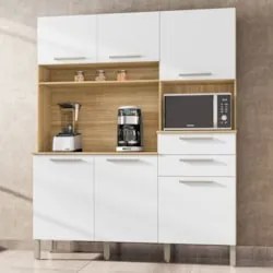 Armário de Cozinha Compacta 160cm Montreal Z06 Freijó/Supremo - Mpozen