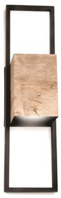 Arandela Coneto Retangular Central 6,5X15X60Cm 2Xmr16 - Old Artisan Ar... (GRAFITE / COBRE BRILHO)