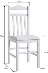 Conjunto 2 Cadeiras Madeira E Tecido Corino 300 - Branco